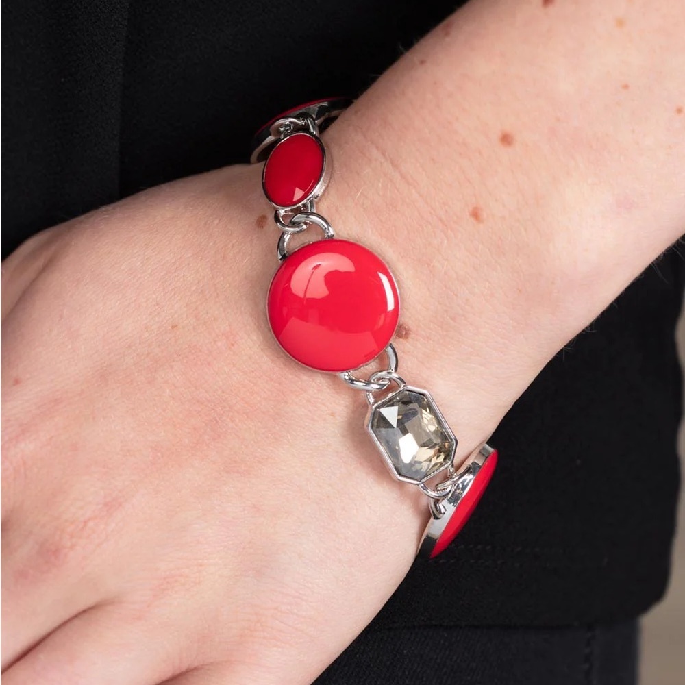 Dreamscape Dazzle - Red Bracelet - Paparazzi Accessories
